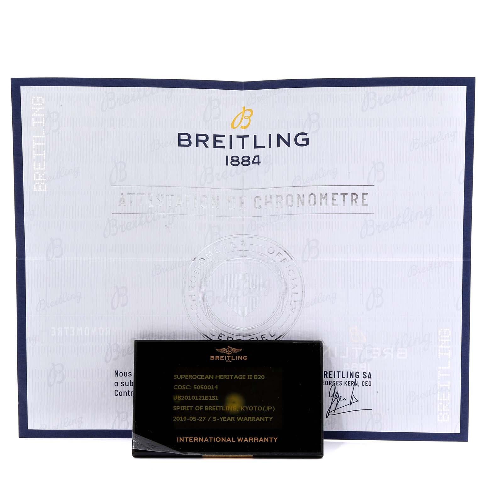 Breitling Superocean Heritage II 42 Steel Rose Gold Watch UB2010 Box Papers 5