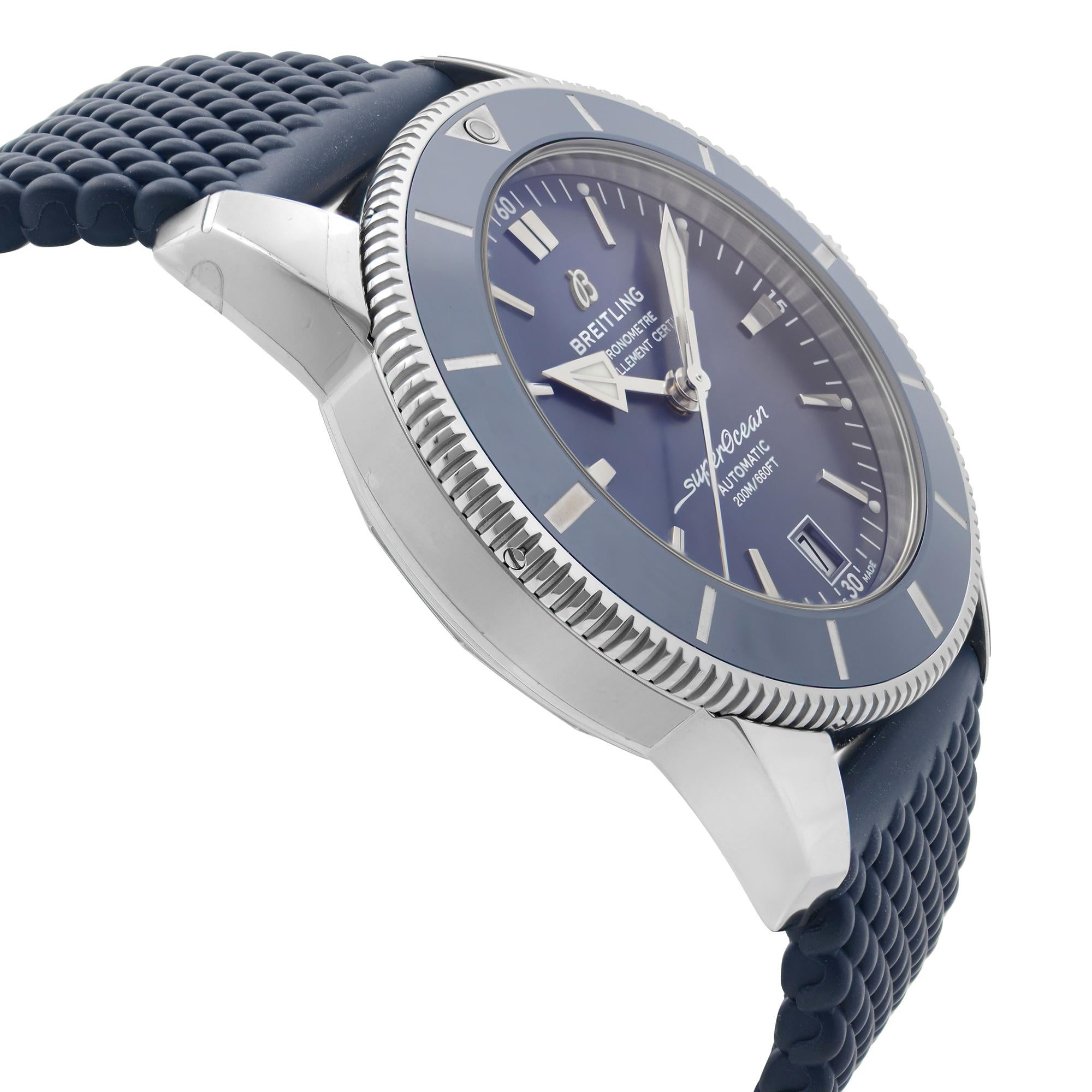 Breitling Superocean Heritage II Stahlblaue Herrenuhr mit blauem Zifferblatt AB2010161C1S1 2