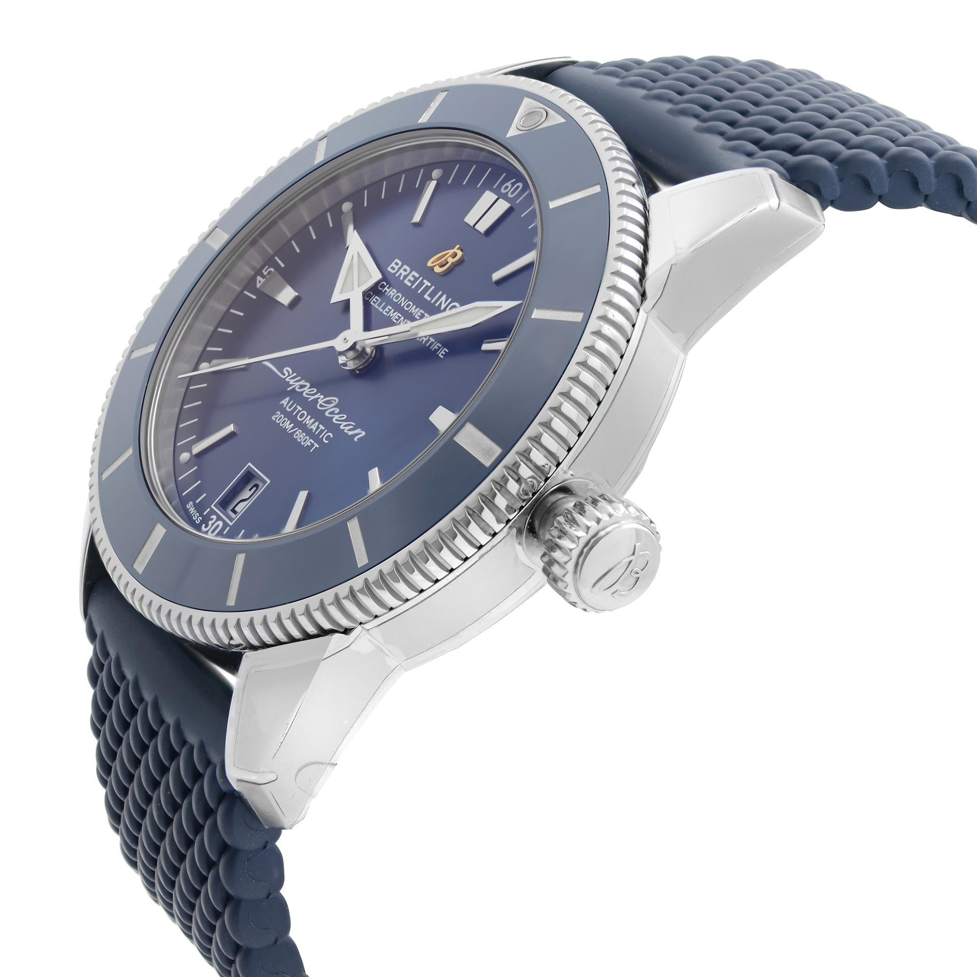 Breitling Superocean Heritage II Stahlblaue Herrenuhr mit blauem Zifferblatt AB2010161C1S1 3