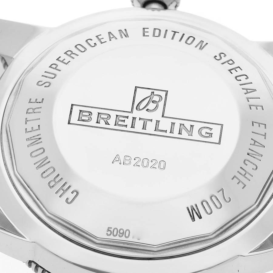 Men's Breitling Superocean Heritage II 46 Blue Dial Mens Watch AB2020 Box Card
