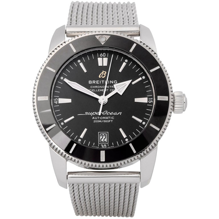 Ab2010 Breitling Superocean Heritage II AB2010 Men's Stainless Steel Watch at ...