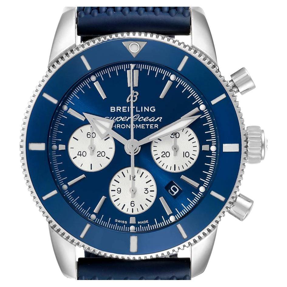 Breitling SuperOcean Heritage II B01 Blaues Zifferblatt Stahl-Herrenuhr AB0162 Boxkarte