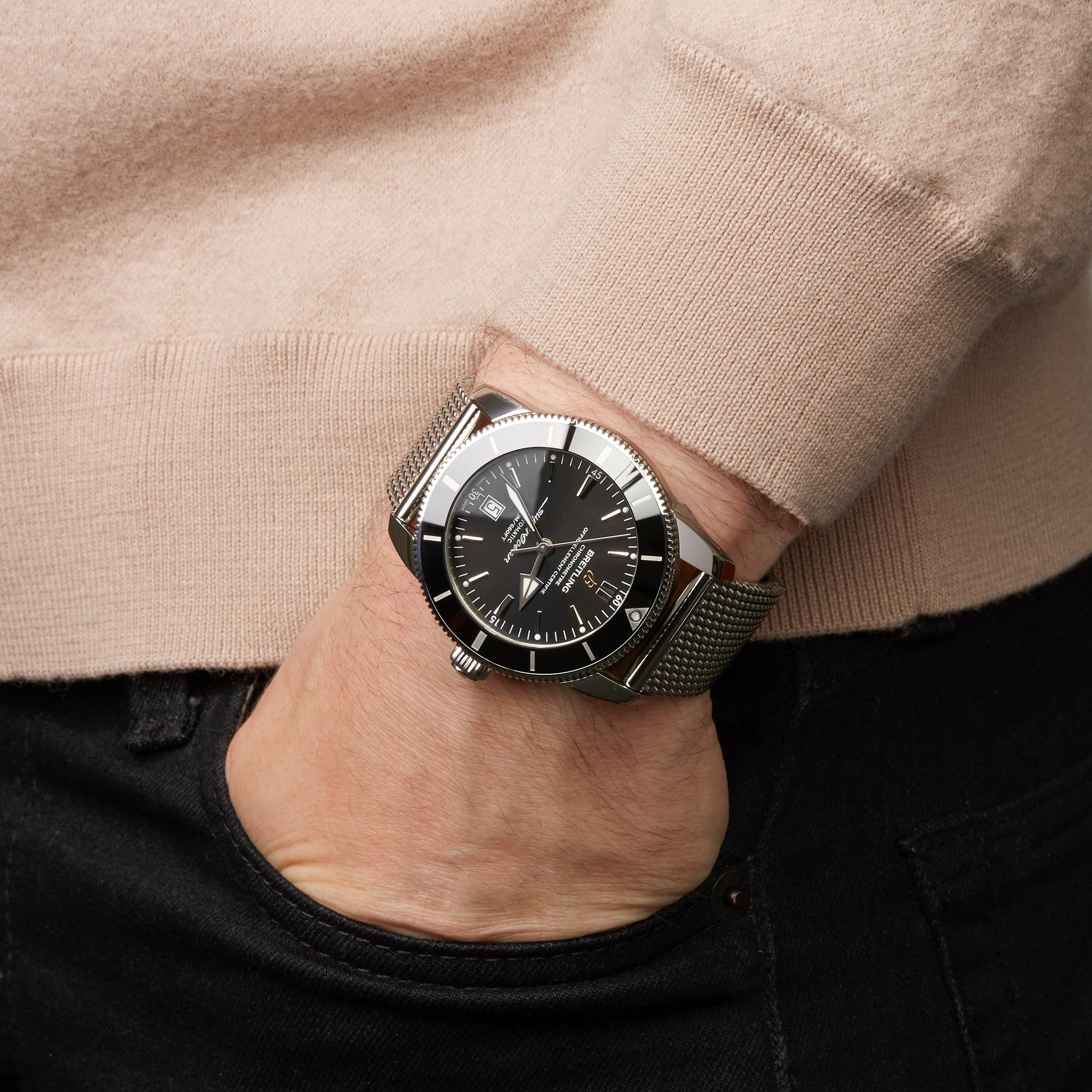 breitling superocean heritage on wrist
