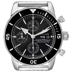 Breitling SuperOcean Heritage II Chrono Black Dial Mens Watch A13313 Box Papers