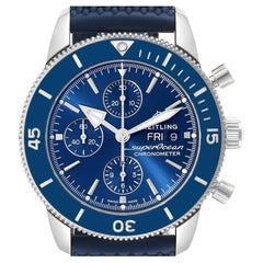 Breitling Superocean Heritage II Chrono Blue Dial Mens Watch A13313 Box Card
