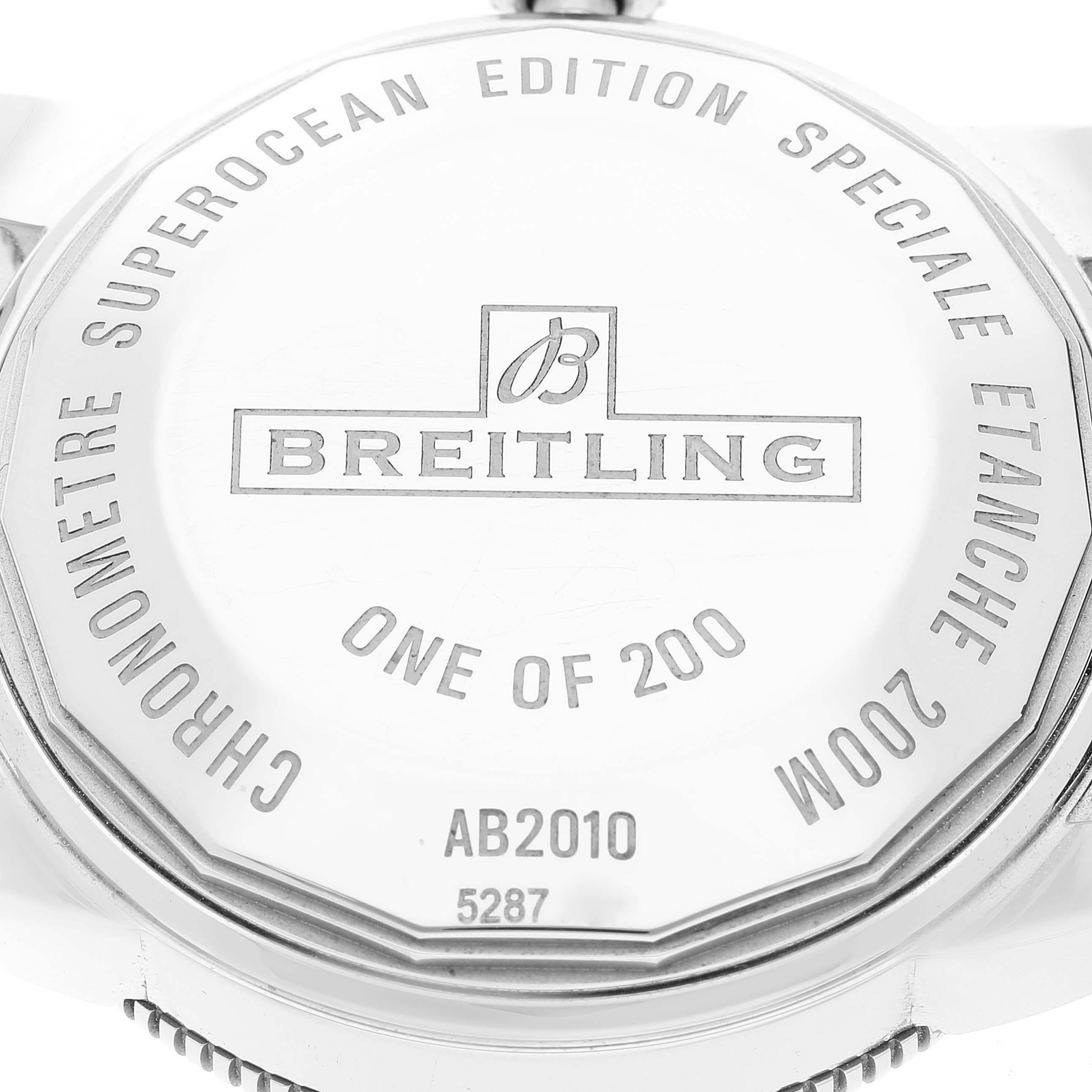 Breitling Superocean Heritage II Ice Blue Dial Steel Mens Watch AB2010 Unworn 3