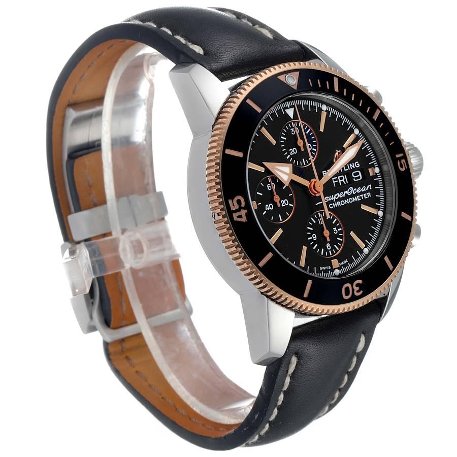 Herrenuhr Superocean Heritage II aus Stahl und Roségold U13313 mit Karton im Zustand „Hervorragend“ in Atlanta, GA