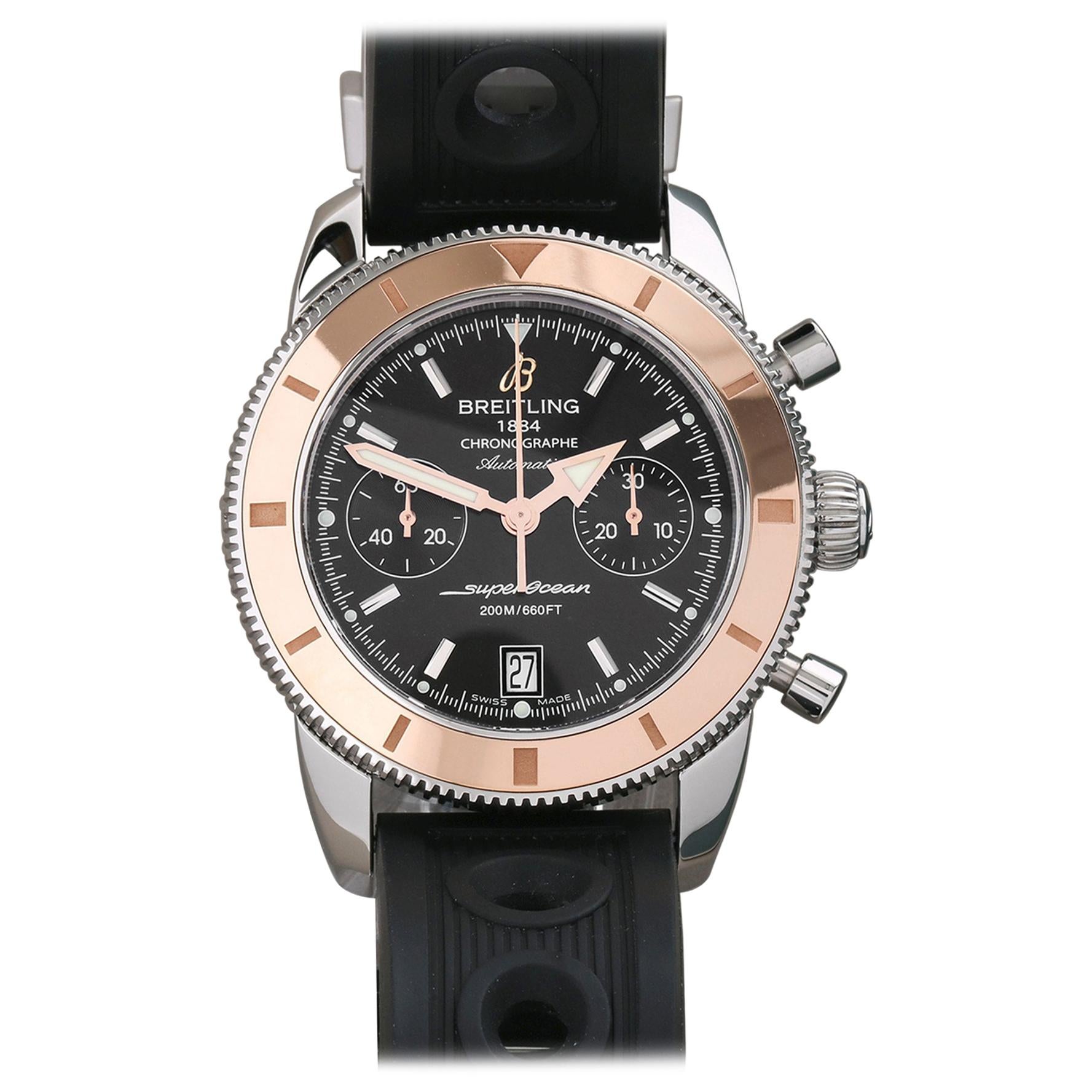 Breitling Superocean Heritage U2337012/BB81 Men's Stainless Steel and Rose Gold
