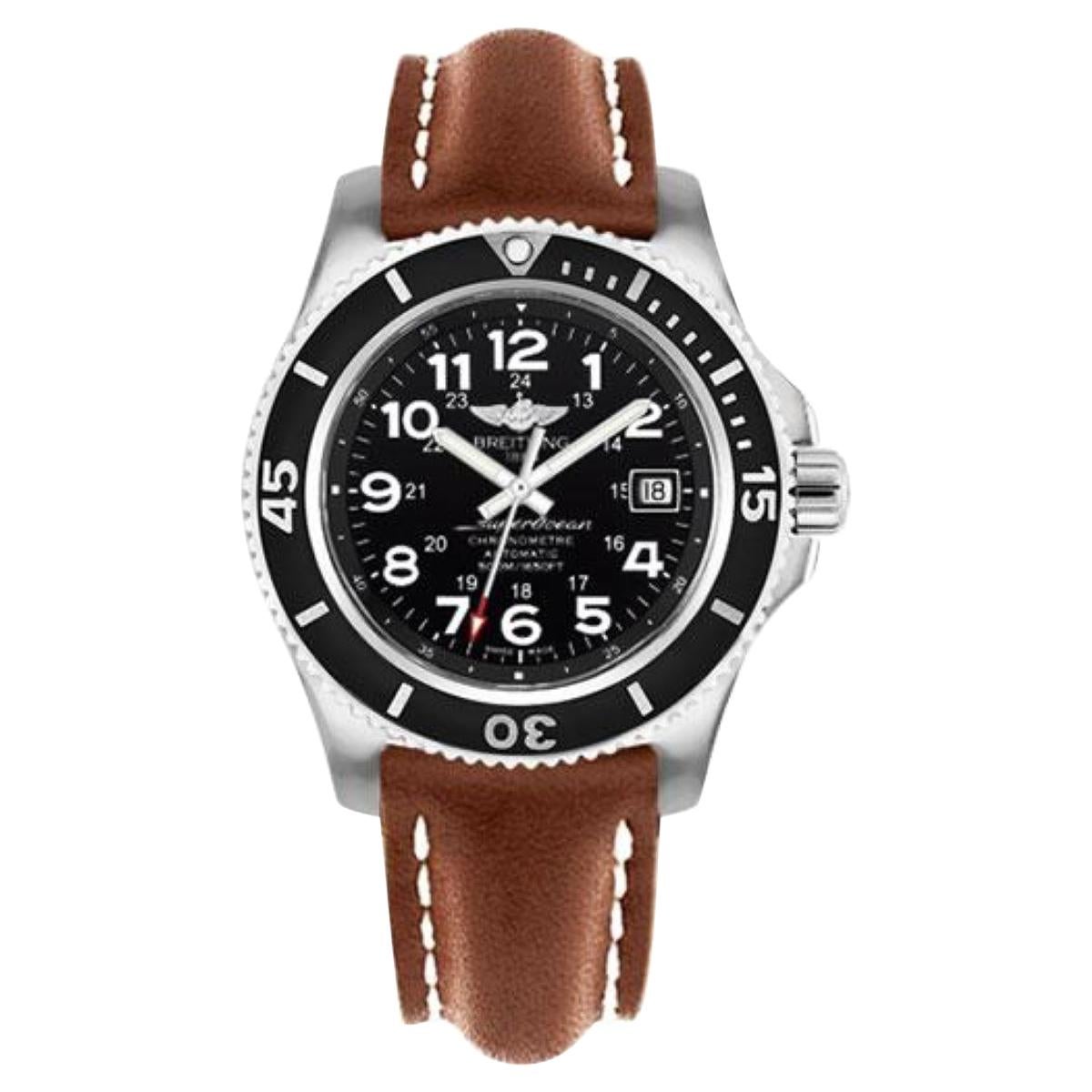 breitling superocean leather strap