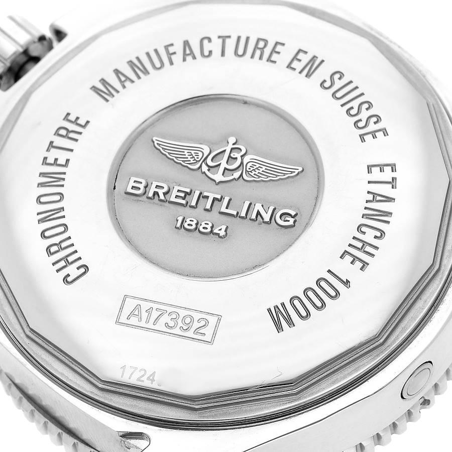 Men's Breitling Superocean II Black Dial Steel Mens Watch A17392 Box Papers For Sale