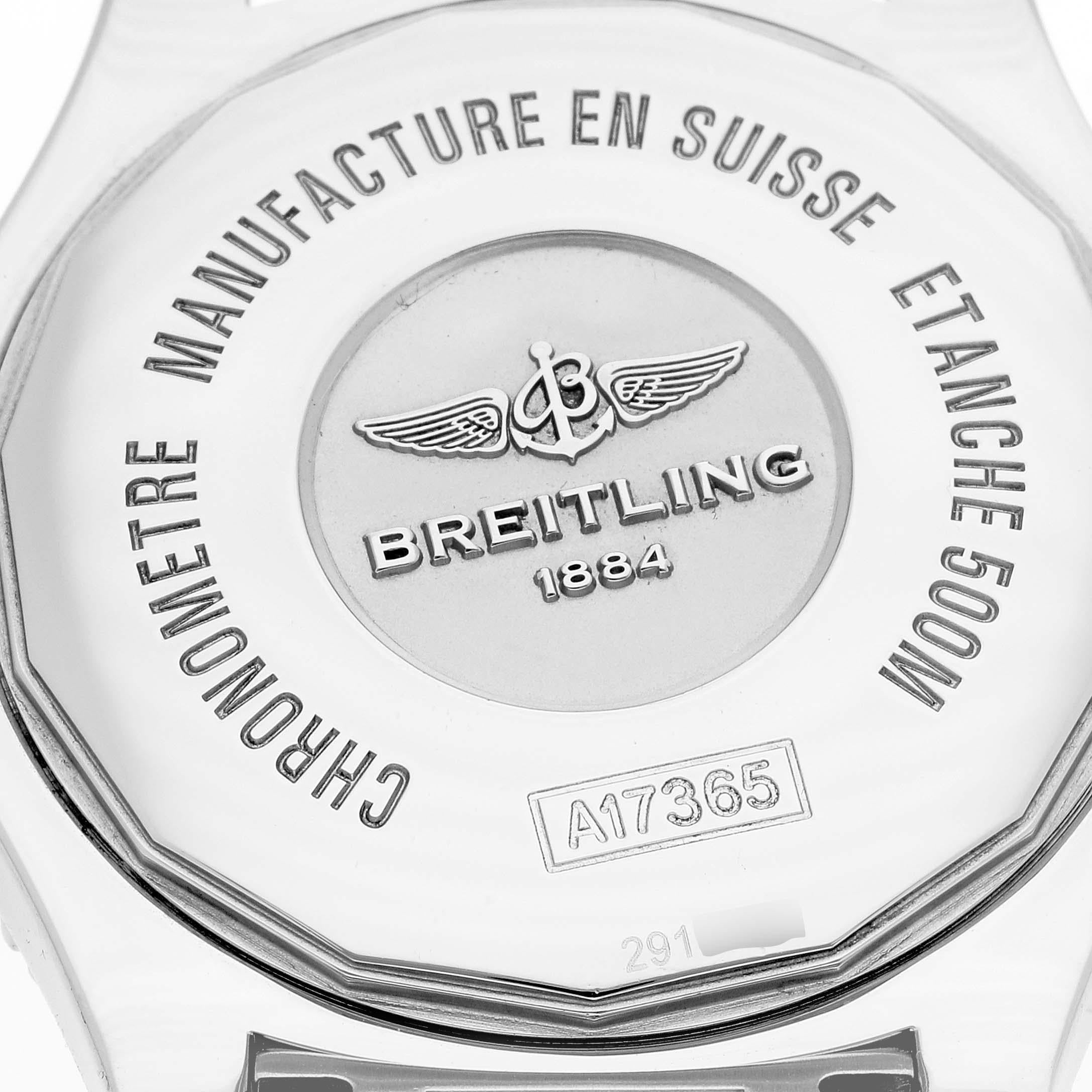 Breitling Superocean II Black Dial Steel Mens Watch A17365 Box Card 1