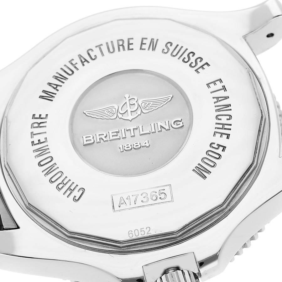 Men's Breitling Superocean II Black Dial Steel Mens Watch A17365 Box Card