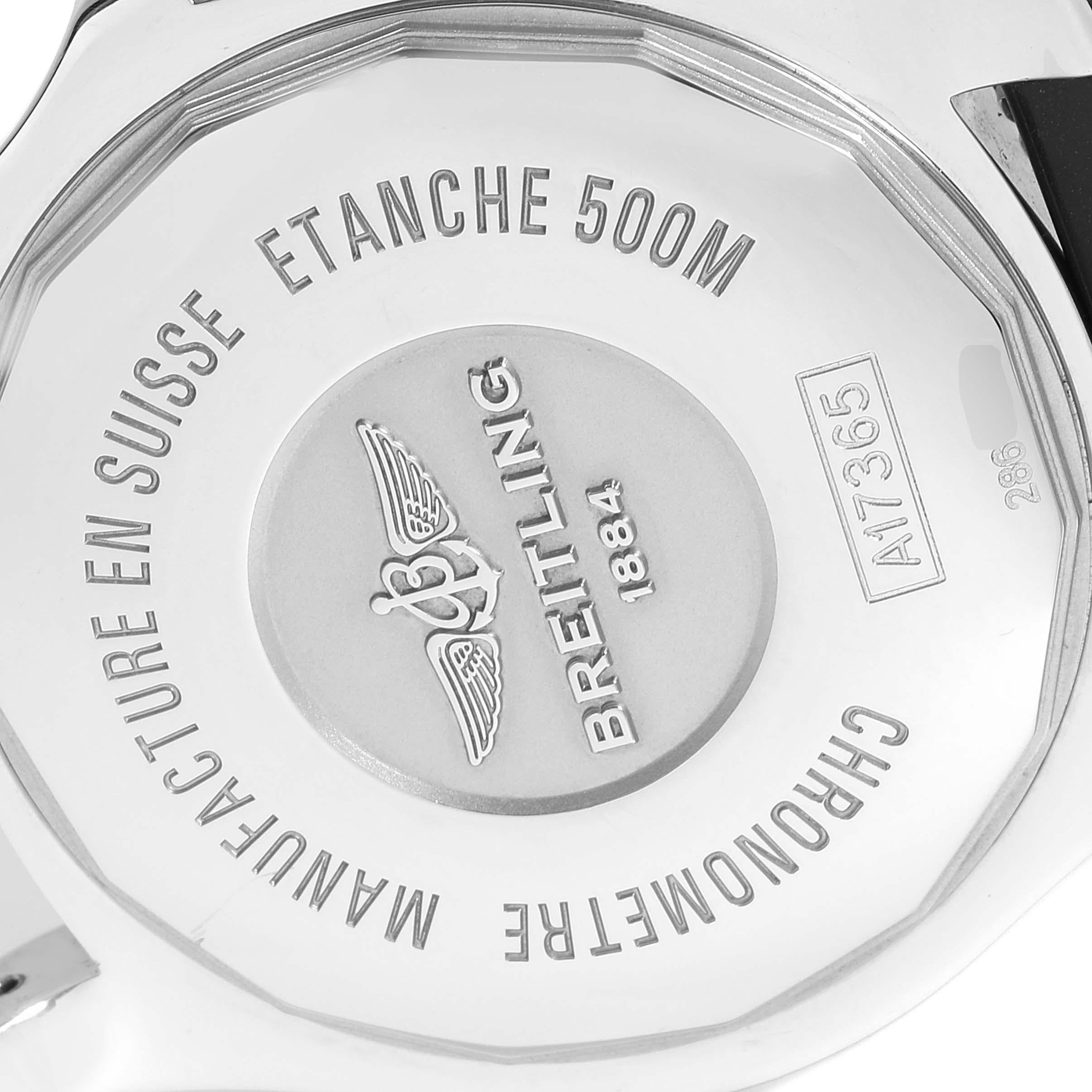 Breitling Superocean II Black Dial Steel Men’s Watch A17365 Box Card 4