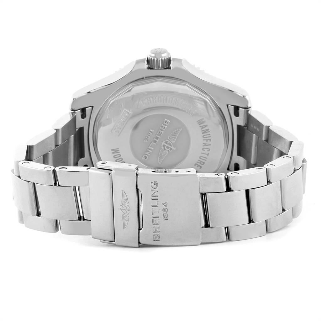 Breitling Superocean II Black Dial Steel Men's Watch A17365 Box Papers For Sale 5