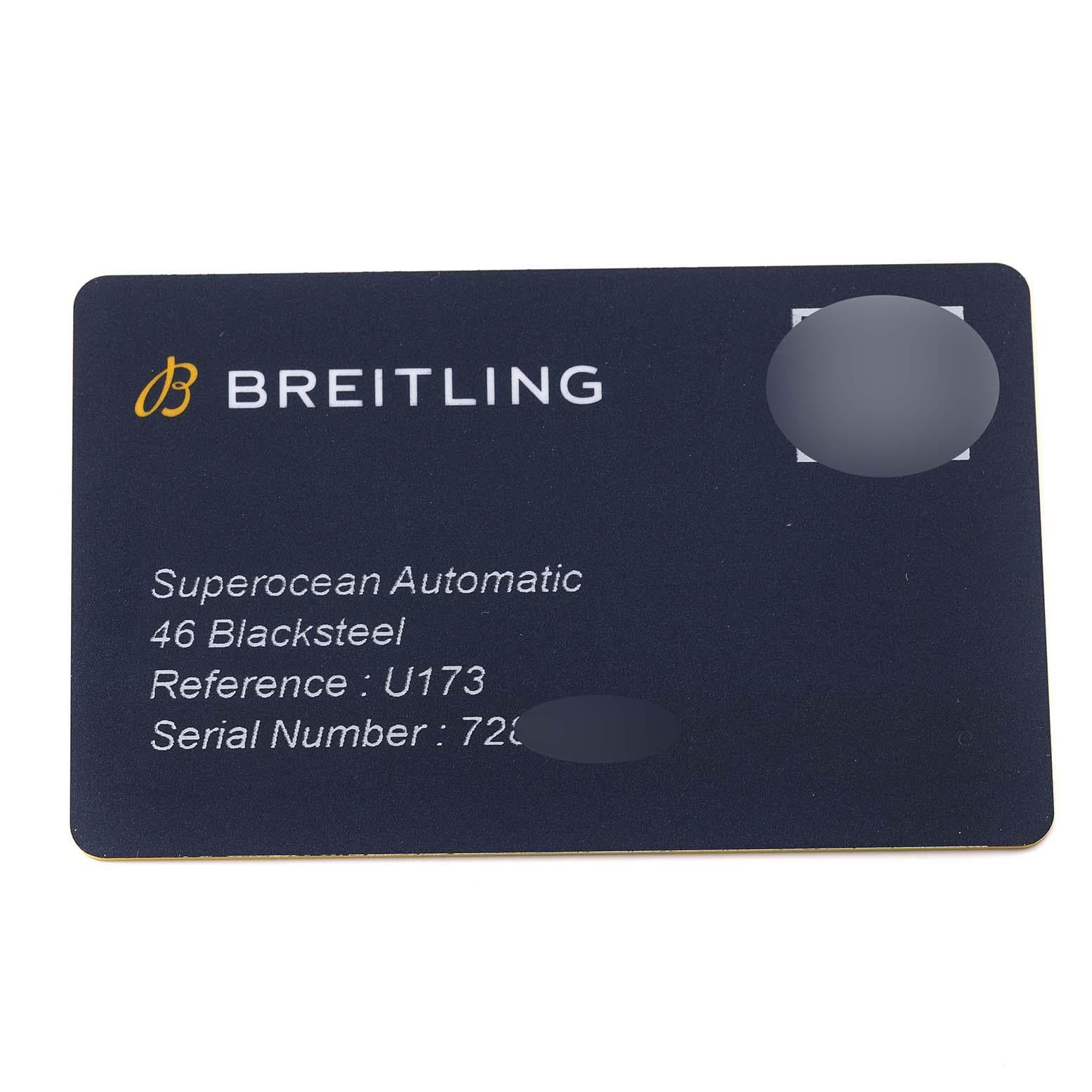 Breitling Superocean II Herrenuhr aus schwarzem Stahl und Roségold U17368 Ungetragen im Angebot 7