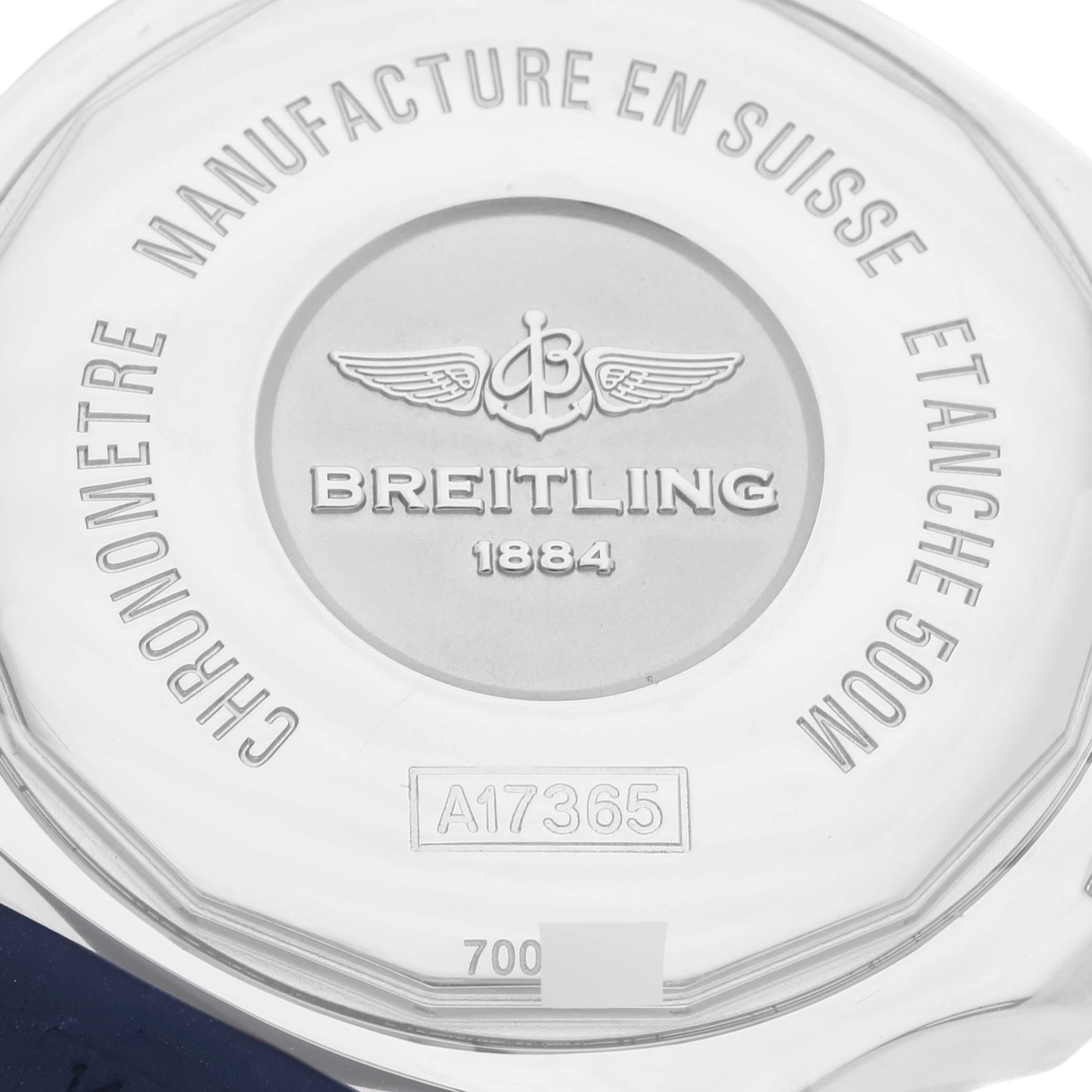 Breitling Superocean II Blue Dial Steel Mens Watch A17365 Box Card 2