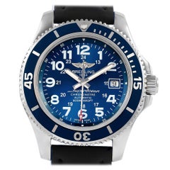 Breitling Superocean II Blue Dial Steel Men's Watch A17365 Box Papers