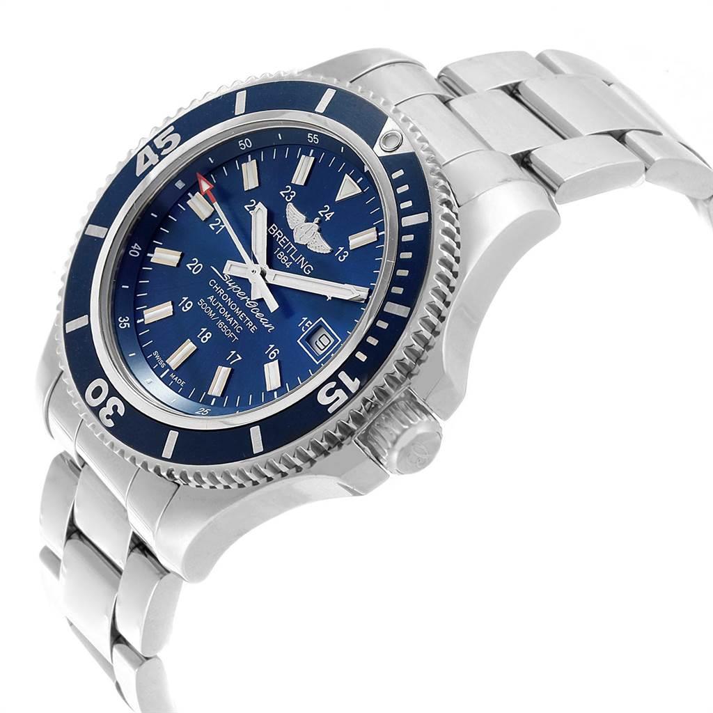 Breitling Superocean II Blue Dial Steel Men's Watch A17365 For Sale 1