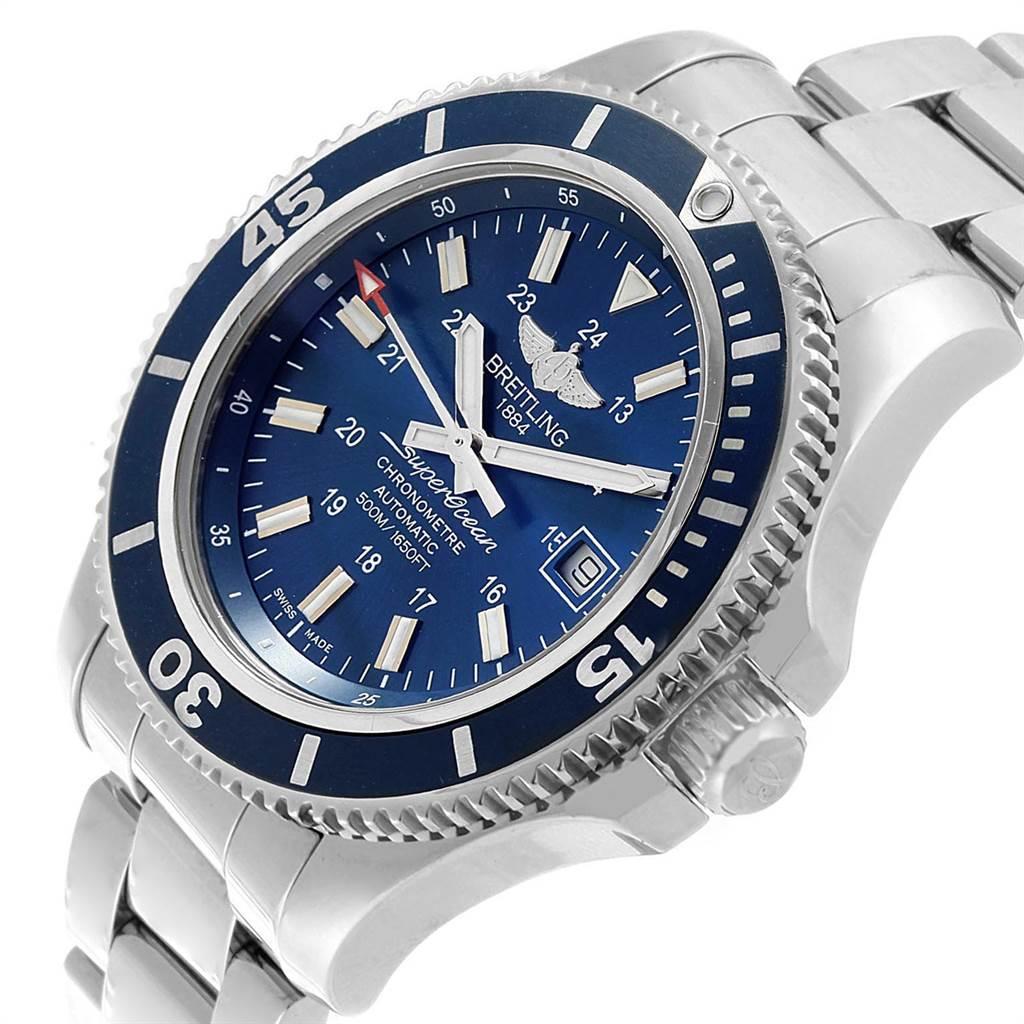 Breitling Superocean II Blue Dial Steel Men's Watch A17365 For Sale 2