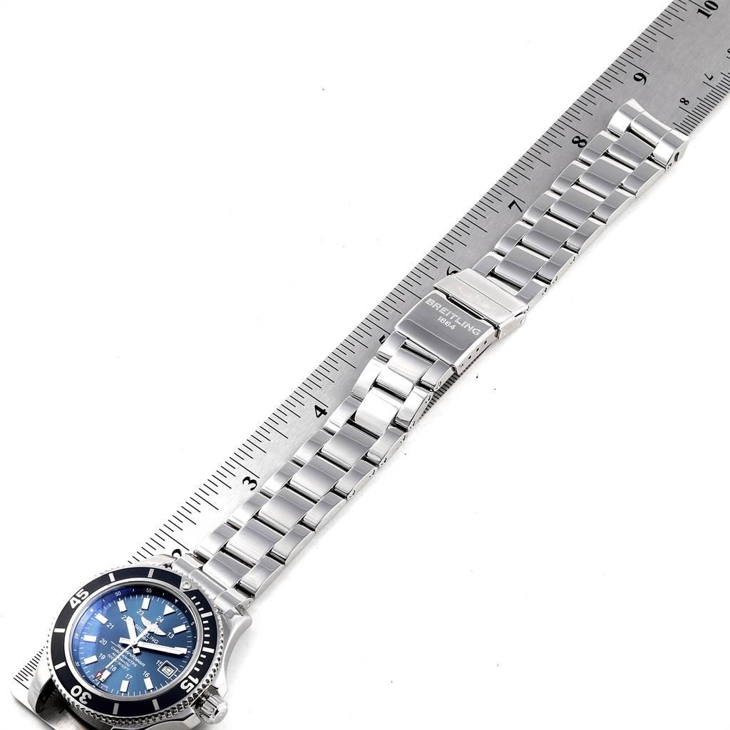 Breitling Superocean II Blue Dial Steel Men's Watch A17365 For Sale 6