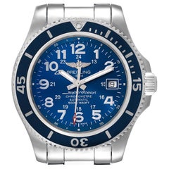 Breitling Superocean II Blue Dial Steel Mens Watch A17365