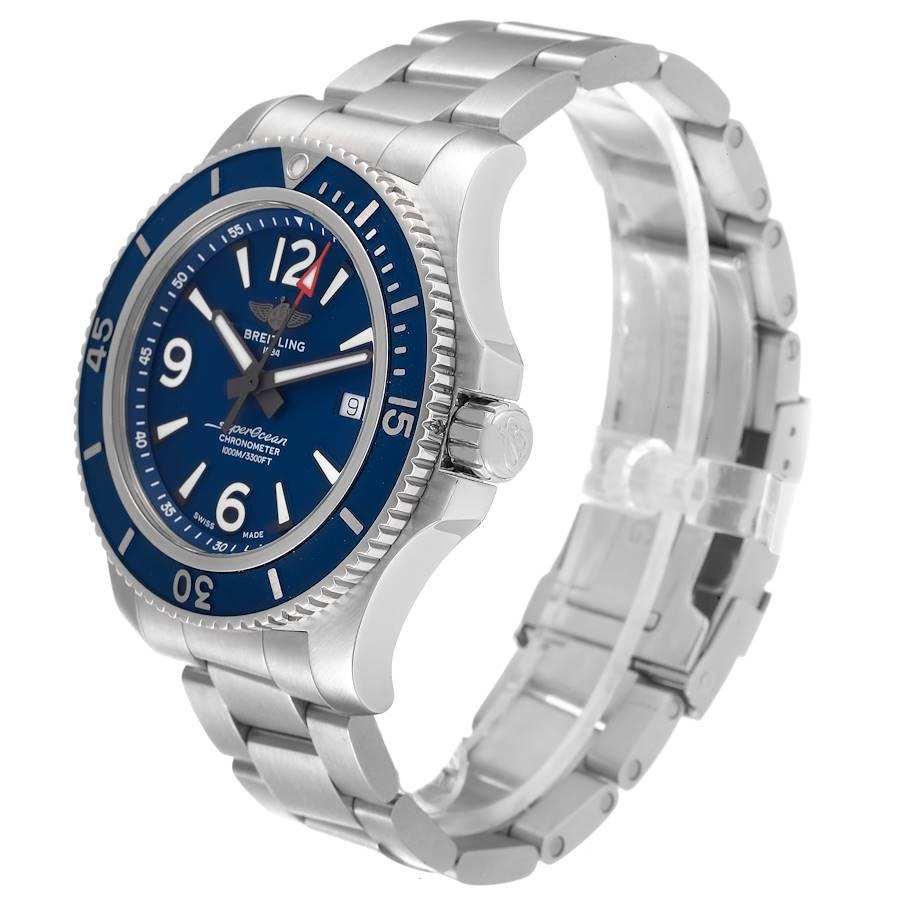 Stahl-Herrenuhr A17367 von Breitling Superocean II mit blauem Zifferblatt 1