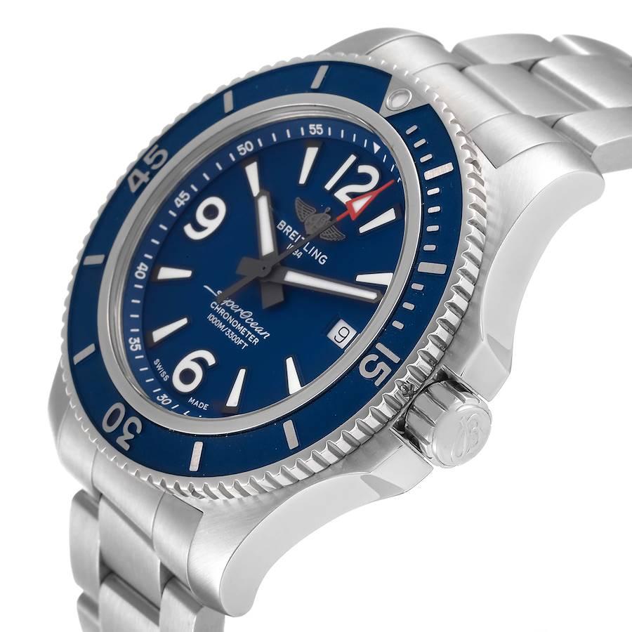 Stahl-Herrenuhr A17367 von Breitling Superocean II mit blauem Zifferblatt 2