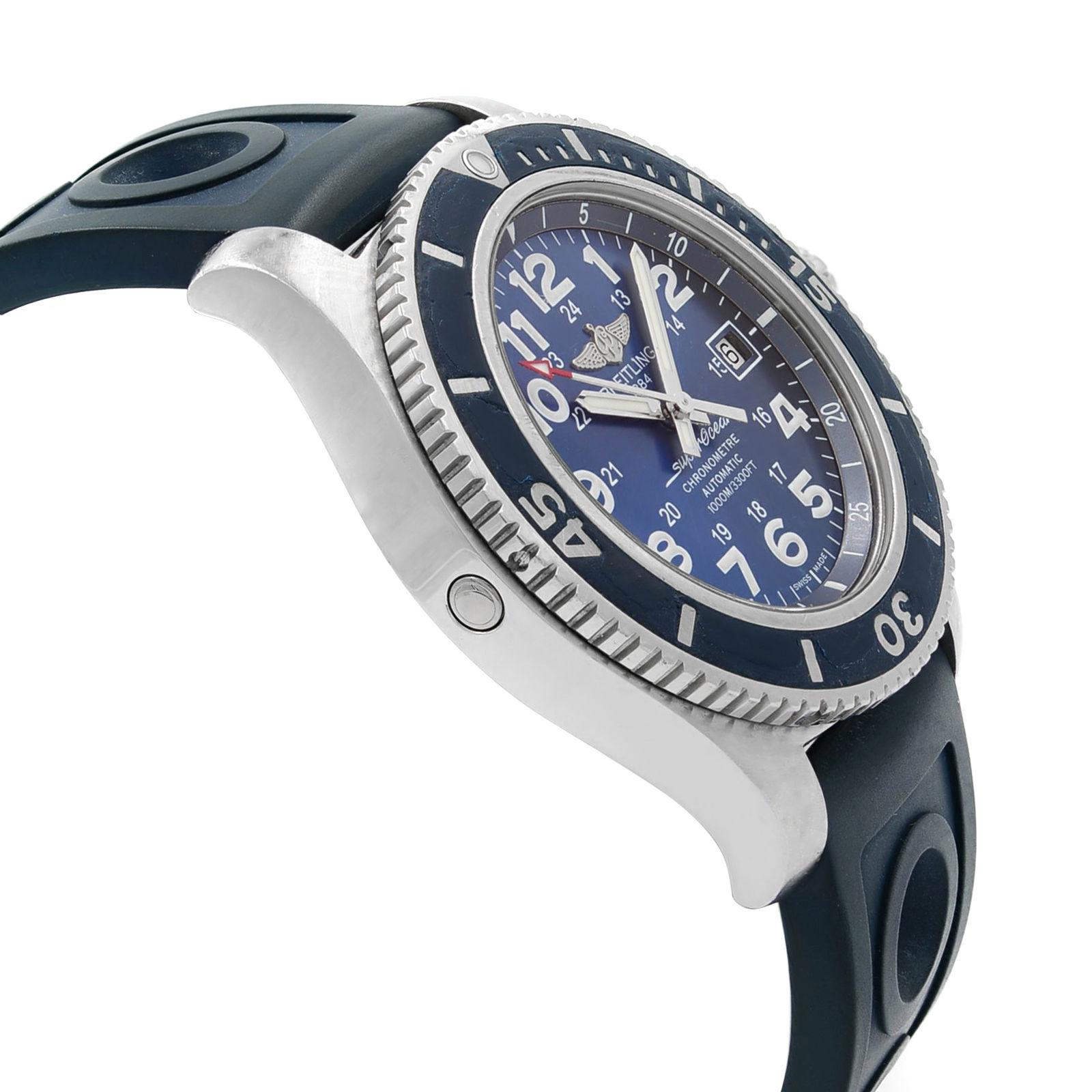 Men's Breitling Superocean II Blue Dialsteel Automatic Men’s Watch A17392D8/C910-228S