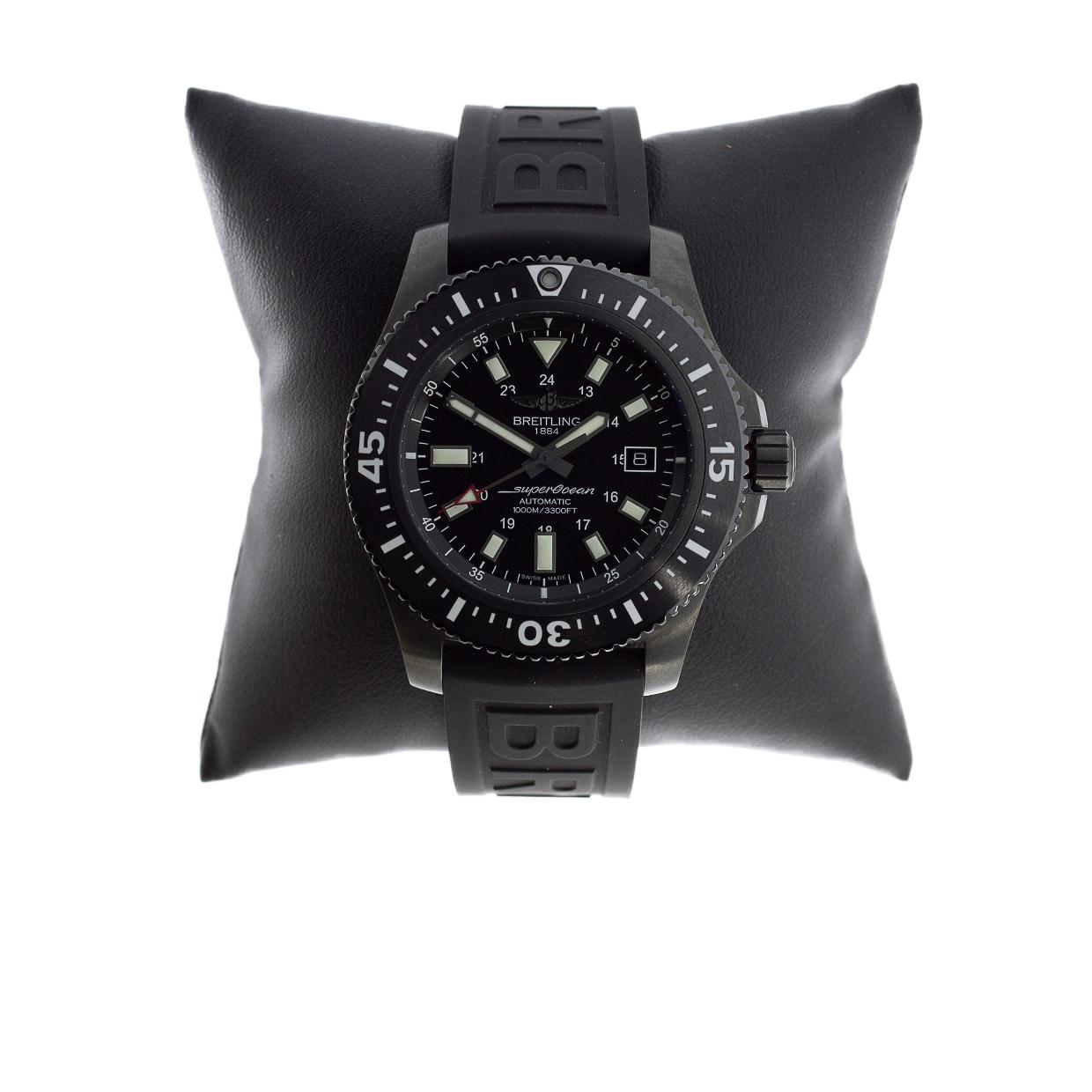 Product Details:
Condition: Pre Owned
Brand: Breitling
Collection: Superocean
Case Material: Stainless Steel
Gender: Mens
MPN: M1739313/BE92
Movement: Mechanical Automatic
Face Color: Black
Band Type: 2pc Strp
Case Size: 44
Style: