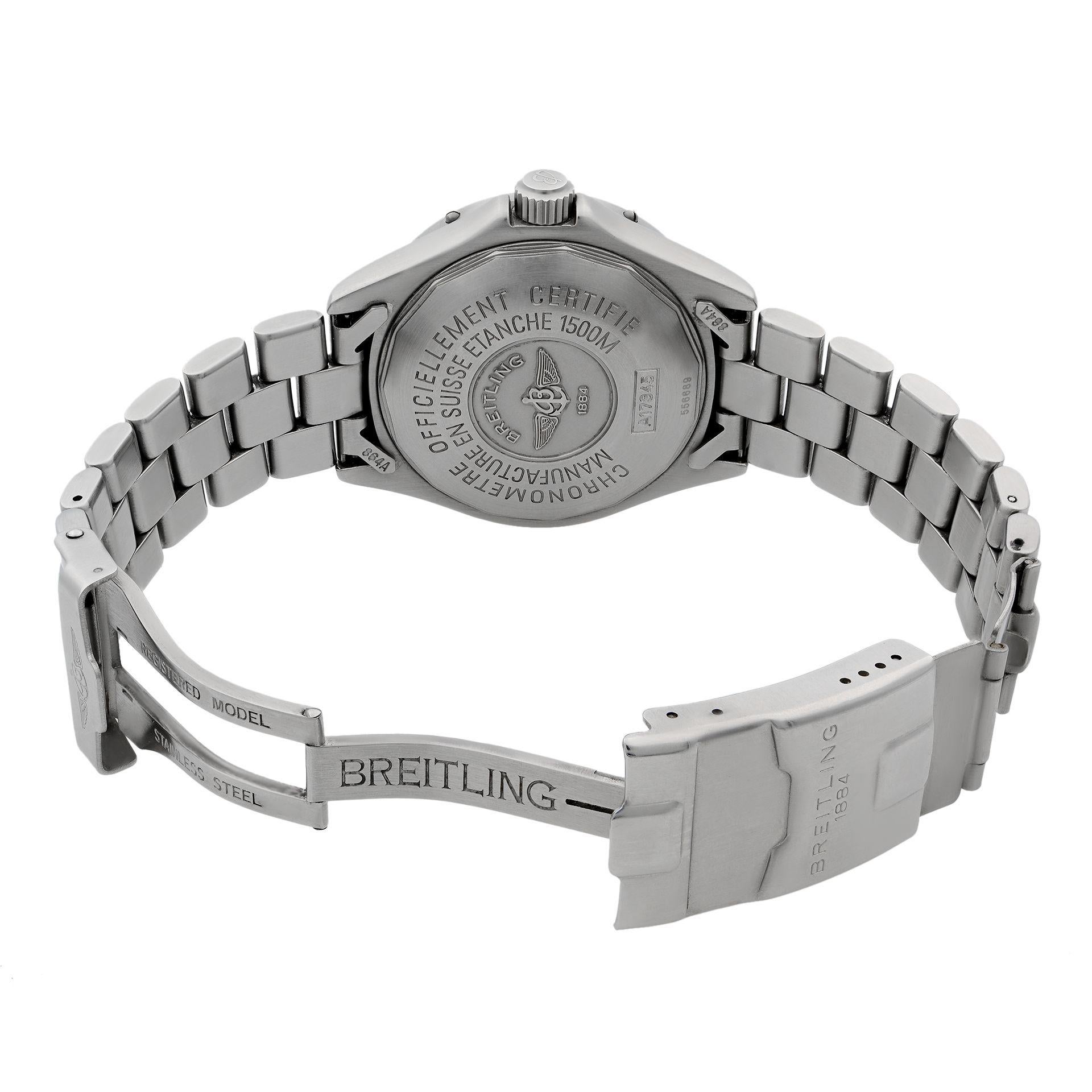Breitling Superocean Steel Black Dial Date Automatic Men's Watch A17345 2