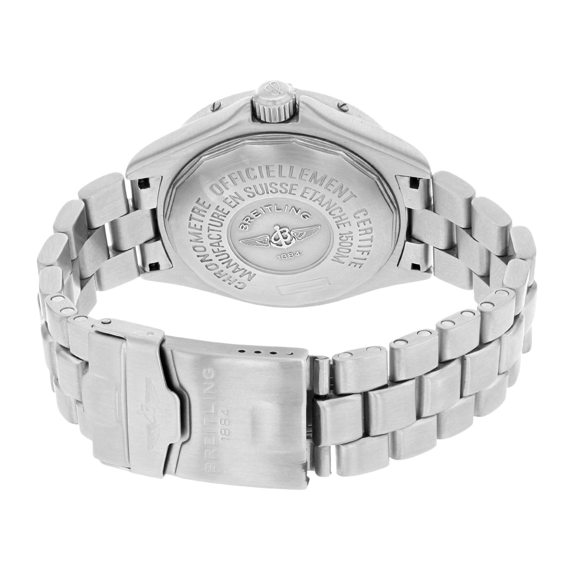 Breitling Superocean Steel Black Dial Date Automatic Men's Watch A17345 3
