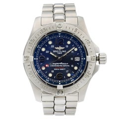 Breitling Superocean Steel Blue Concentric Dial Automatic Men's Watch A17390
