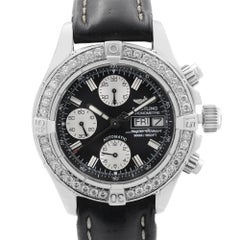 Breitling Superocean Steel Diamond Black Dial Automatic Mens Watch A13340