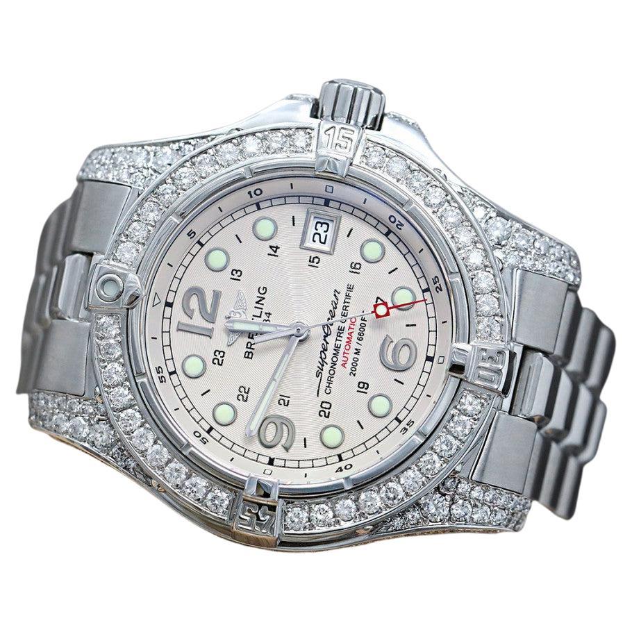 Breitling Superocean Steelfish Automatic A17390 Mens Stainless Steel Watch For Sale