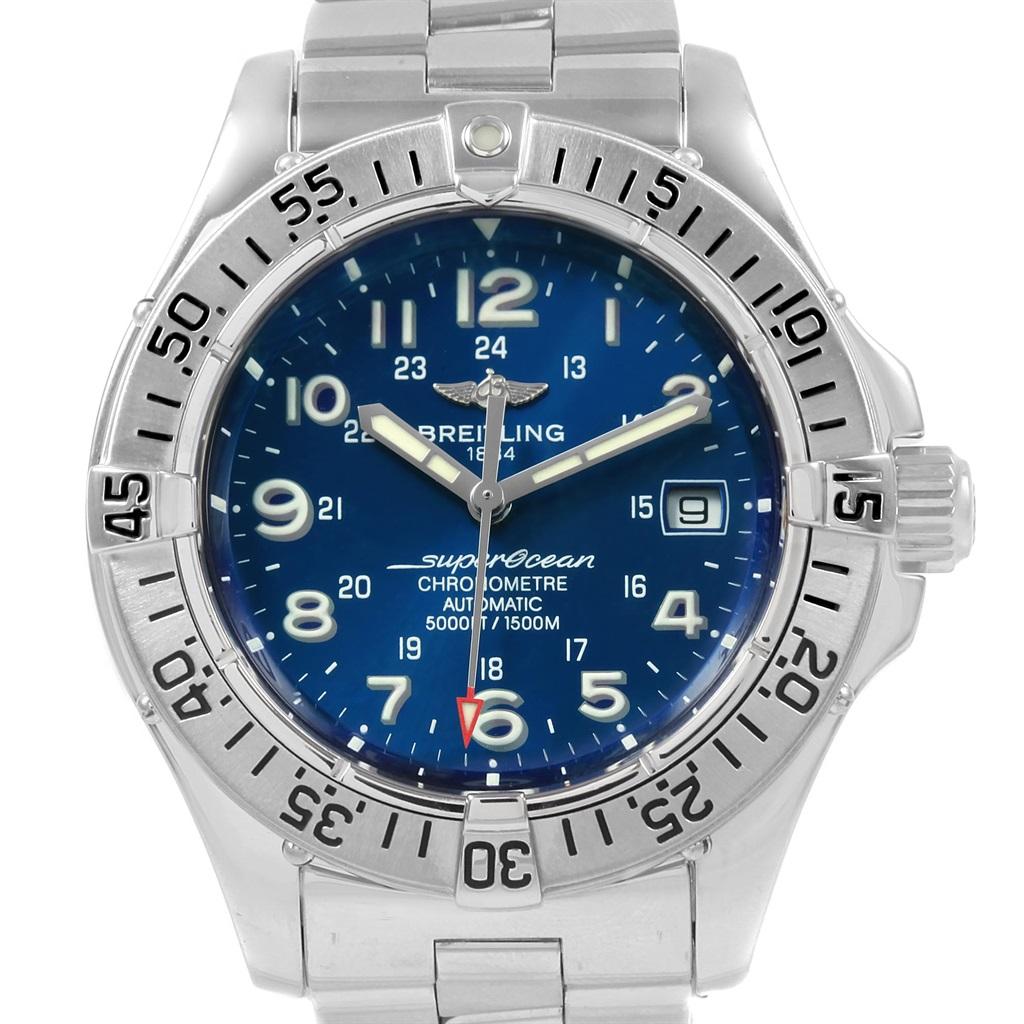 Breitling Superocean Steelfish Blue Dial Men's Watch A17360 1