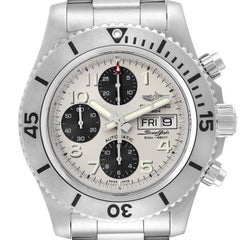 Used Breitling SuperOcean SteelFish Chronograph Mens Watch A13341 Box Card