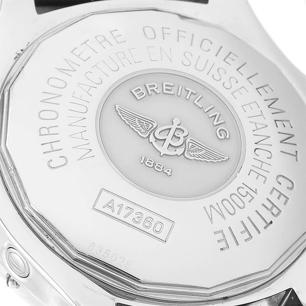Breitling Superocean Steelfish Rubber Strap Steel Men's Watch A17360 In Excellent Condition In Atlanta, GA