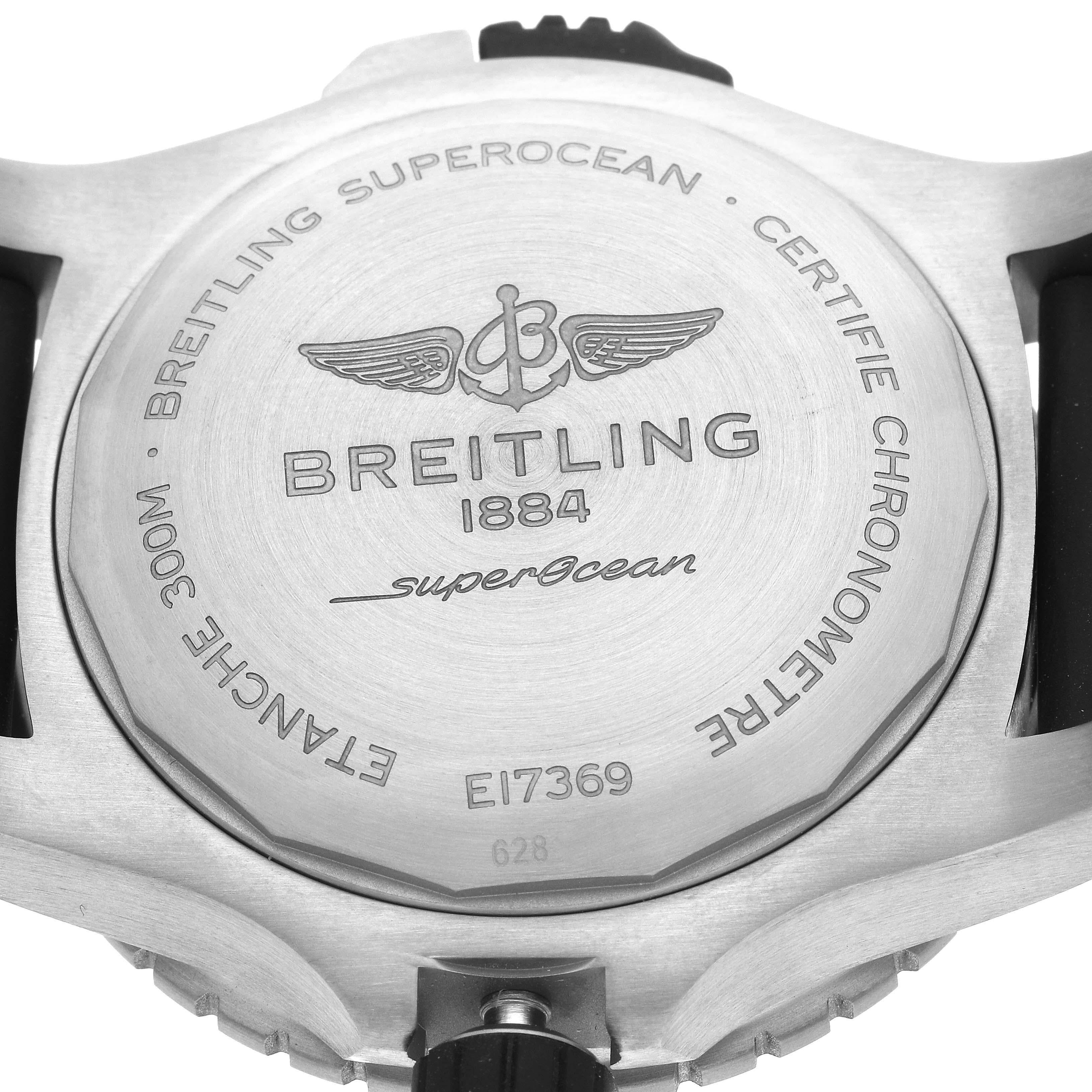 Men's Breitling Superocean Yellow Dial Titanium Mens Watch E17369 Unworn For Sale