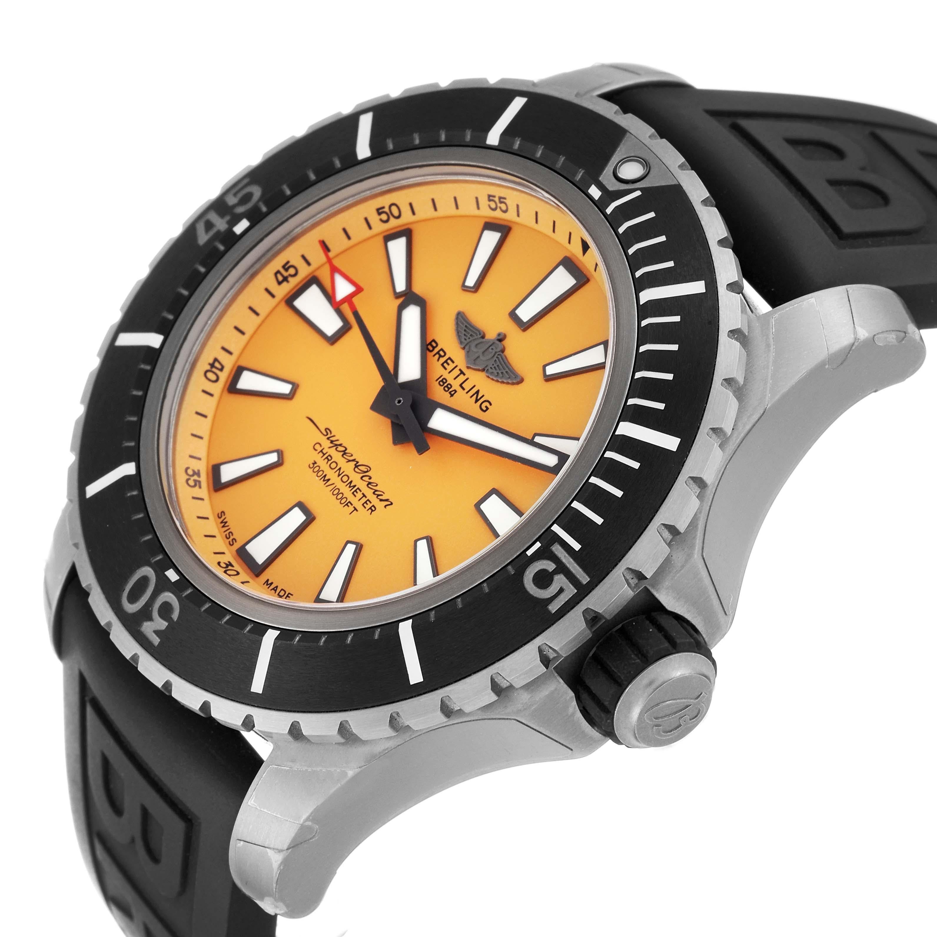 Breitling Superocean Yellow Dial Titanium Mens Watch E17369 Unworn For Sale 1