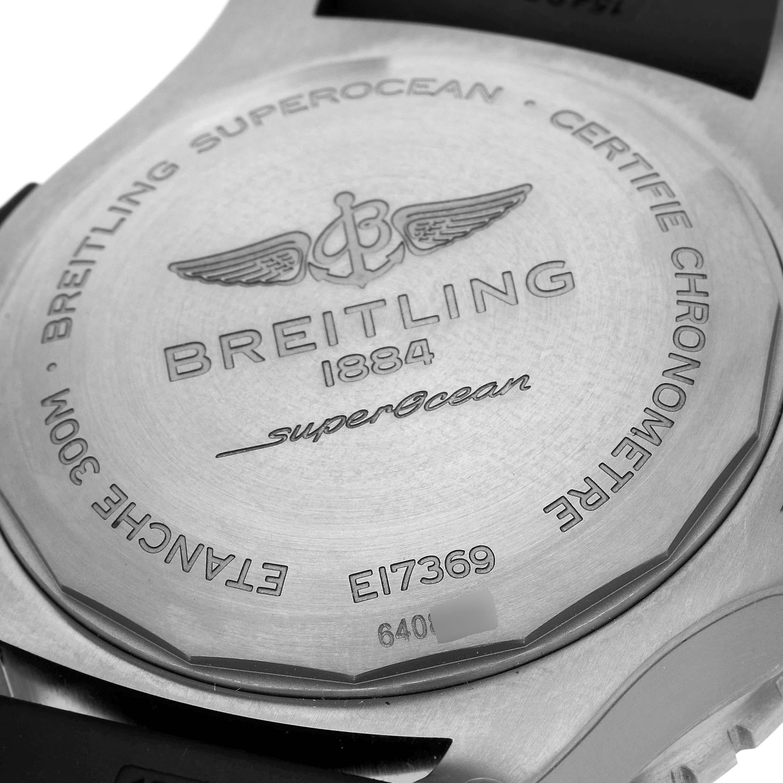 Breitling Superocean Gelbes Zifferblatt Titan Herrenuhr E17369 Ungetragen im Angebot 3