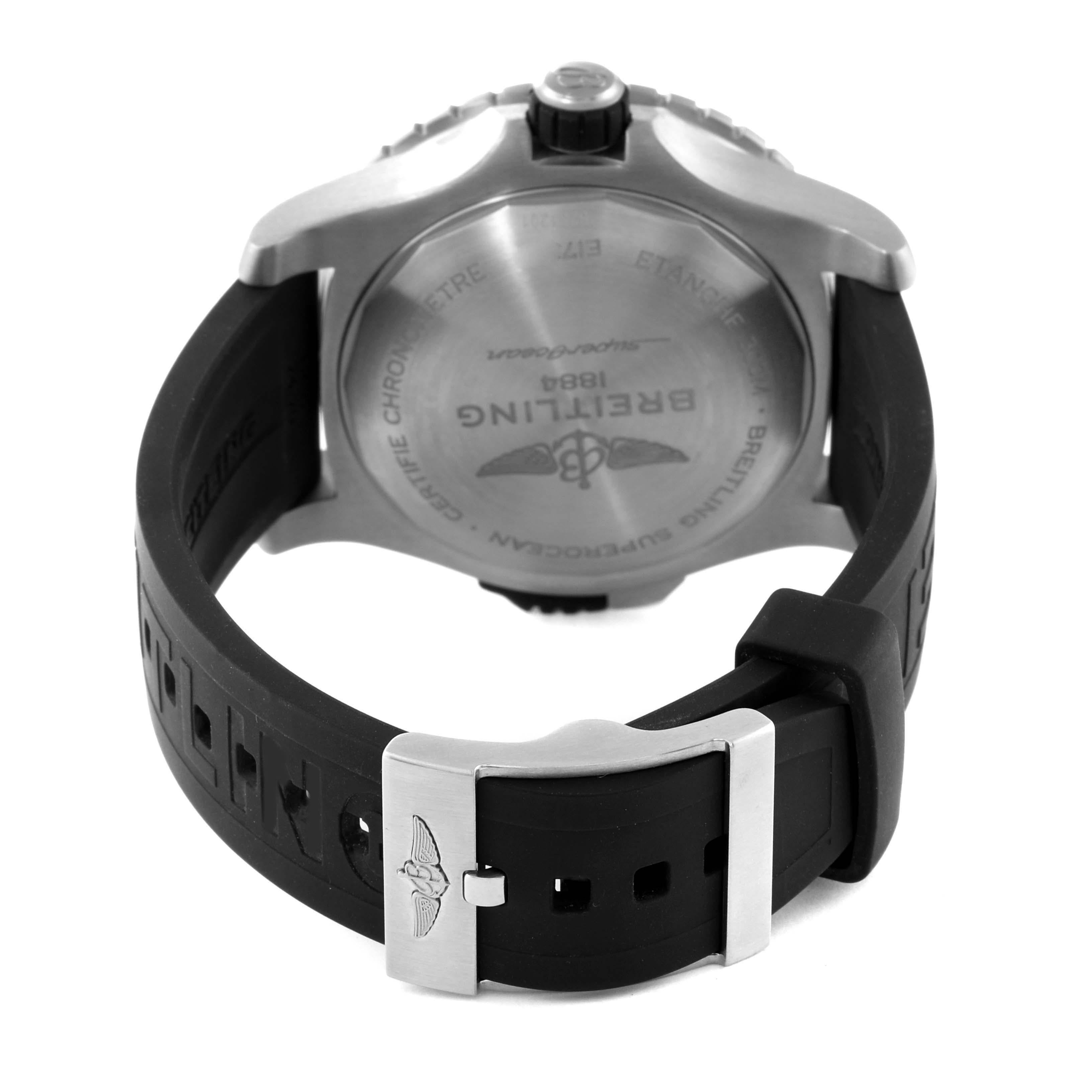 Breitling Superocean Yellow Dial Titanium Mens Watch E17369 Unworn For Sale 2