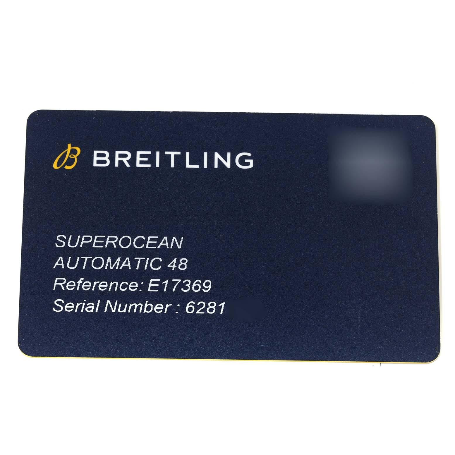 Breitling Superocean Yellow Dial Montre pour hommes E17369 non portée en vente 3