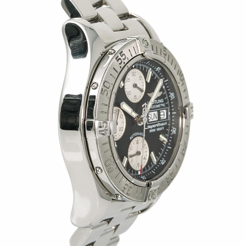 Breitling Superocean2961, Silver Dial Certified Authentic In Good Condition For Sale In Miami, FL