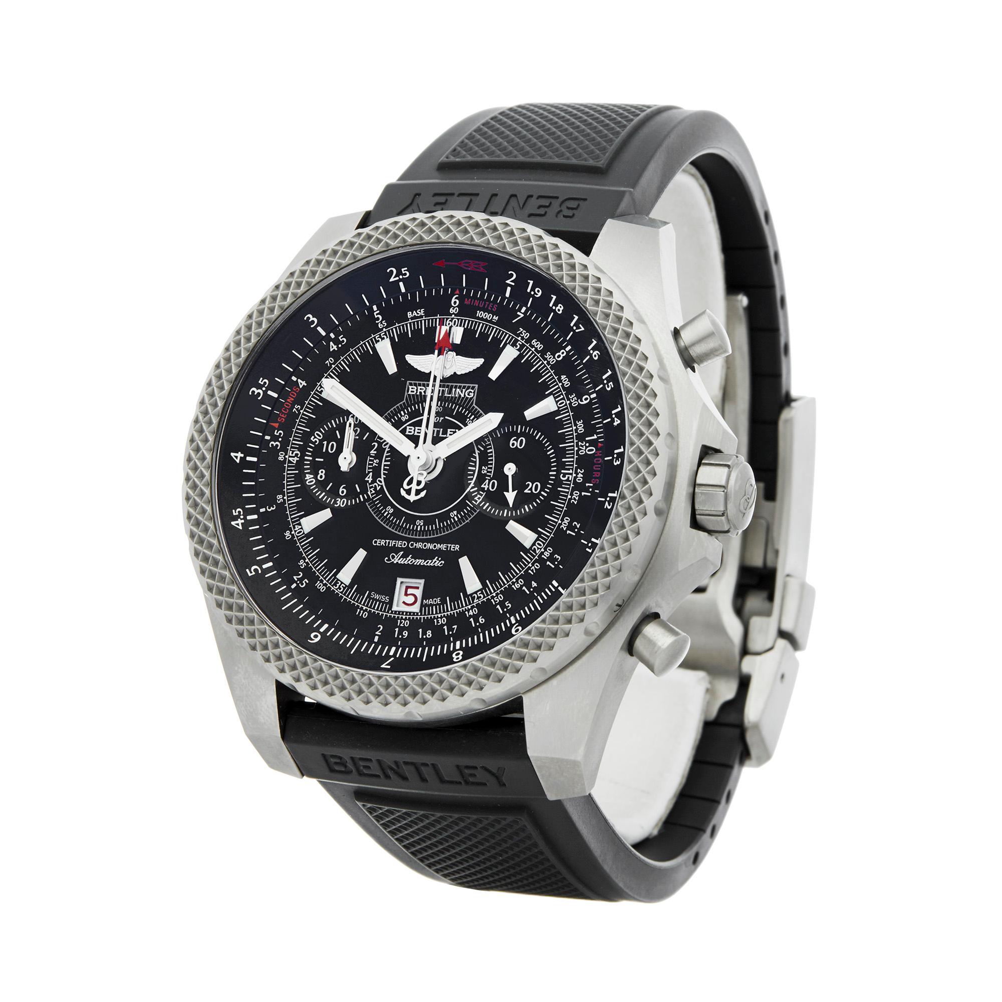 Reference: COM2015
Manufacturer: Breitling
Model: Supersports
Model Reference: E2736522
Age: 16th April 2016
Gender: Men's
Box and Papers: Box, Manuals and Guarantee
Dial: Black Baton
Glass: Sapphire Crystal
Movement: Automatic
Water Resistance: To