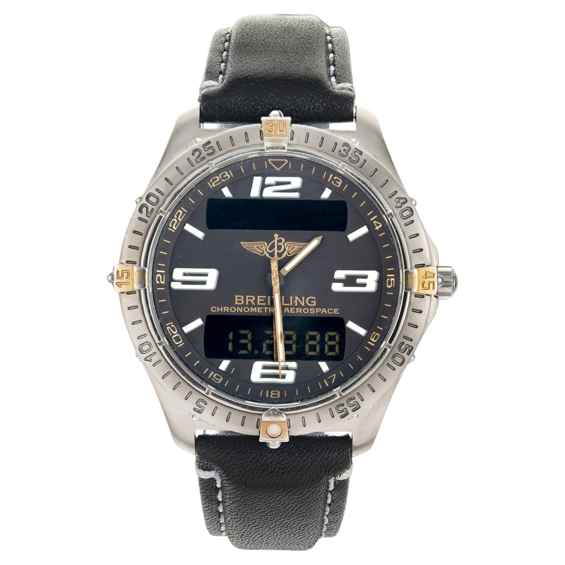 Breitling Titan 18k Chronometer Aerospace Armbanduhr aus Titan