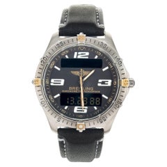 Vintage Breitling Titanium 18k Chronometer Aerospace Wristwatch