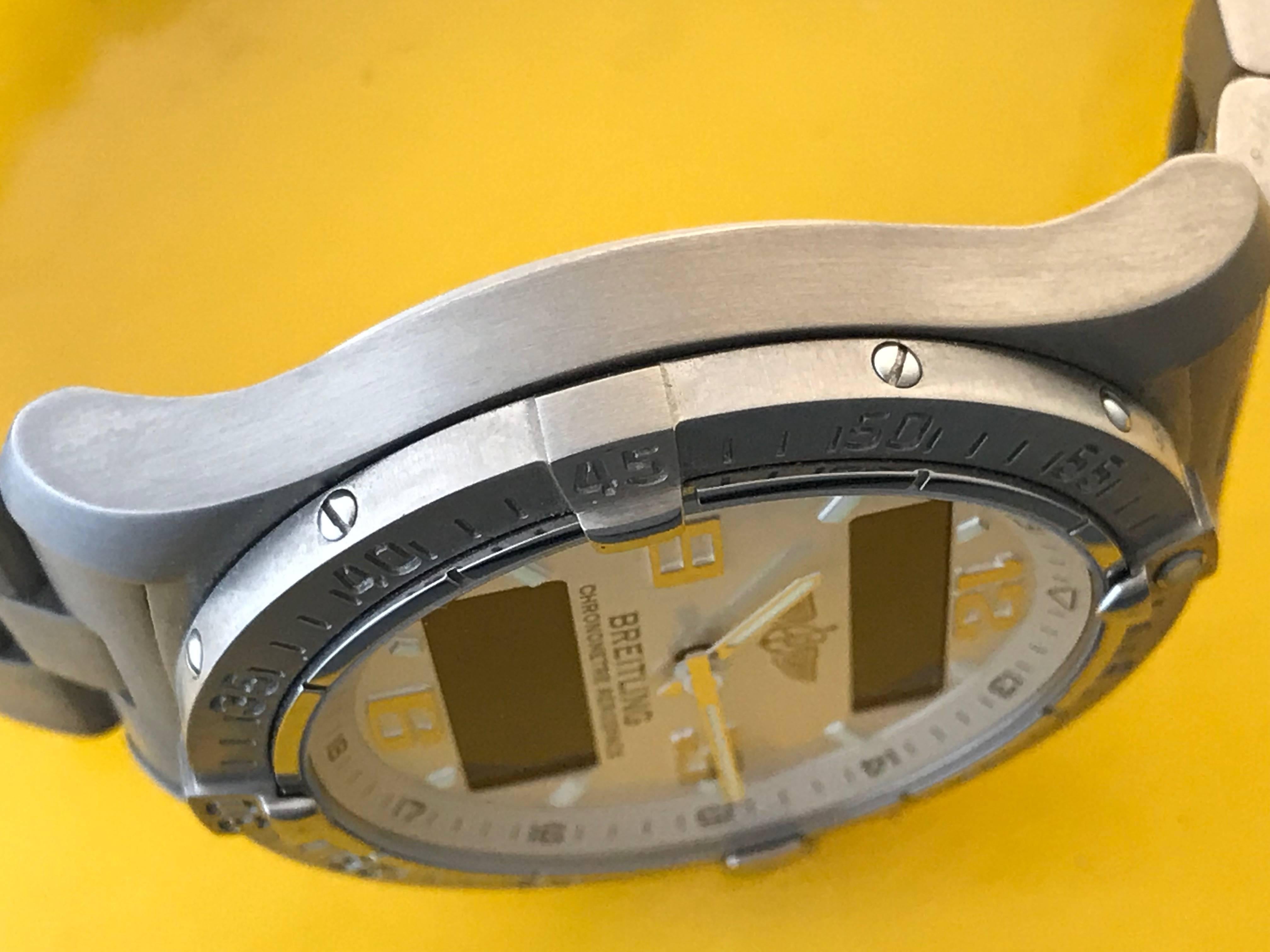 Men's Breitling Titanium Aerospace Avantage GMT Quartz Wristwatch