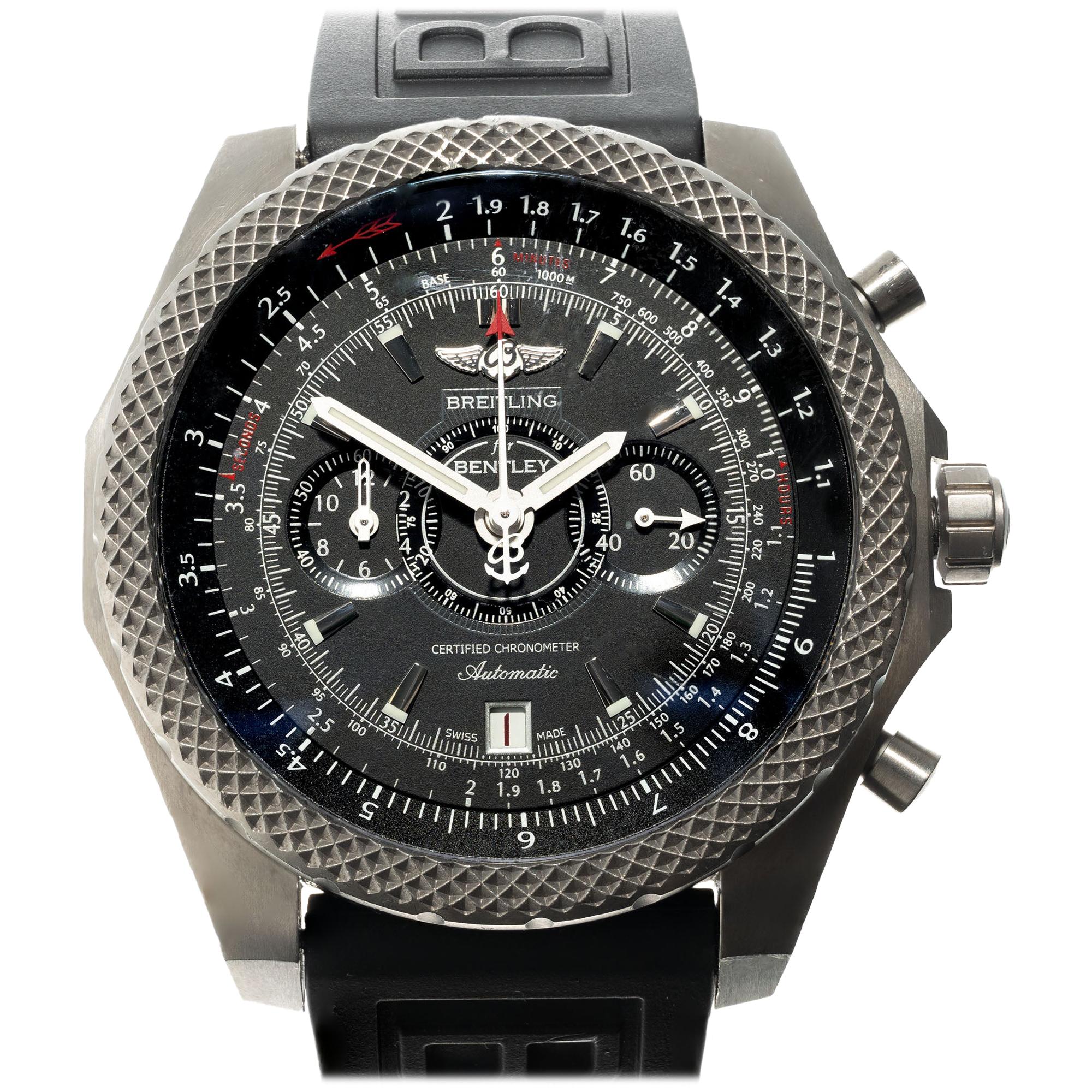 Breitling Titanium Automatic Bentley Wristwatch Chronograph For Sale