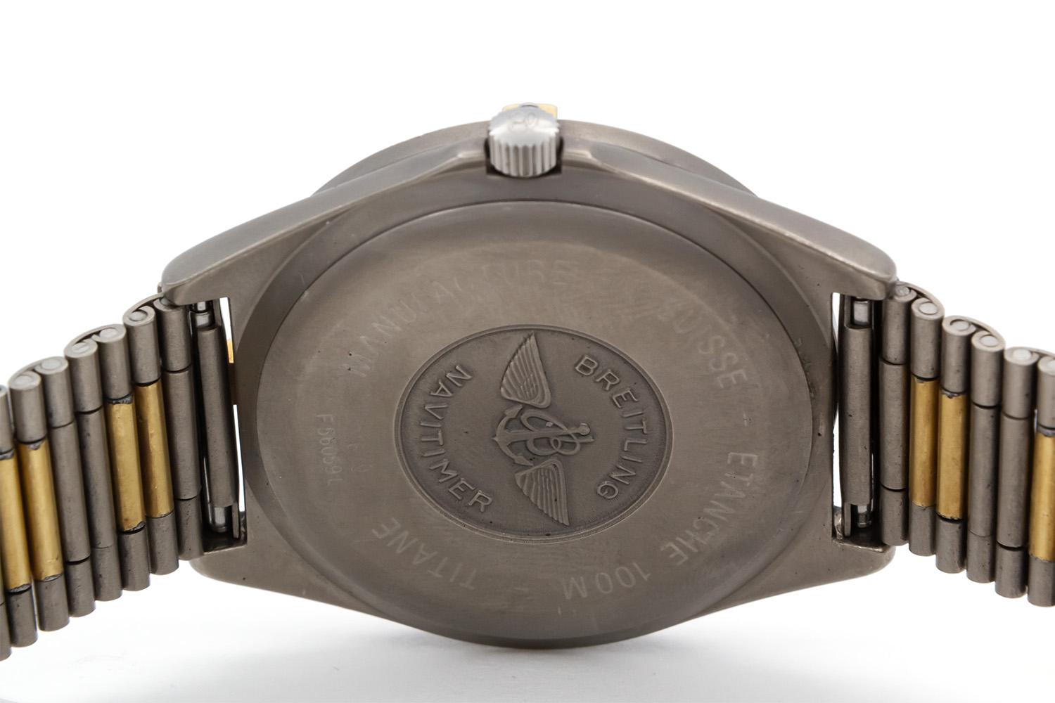 Contemporary Breitling Titanium Two Tone Aerospace Digital & Analog Quartz Watch F56059