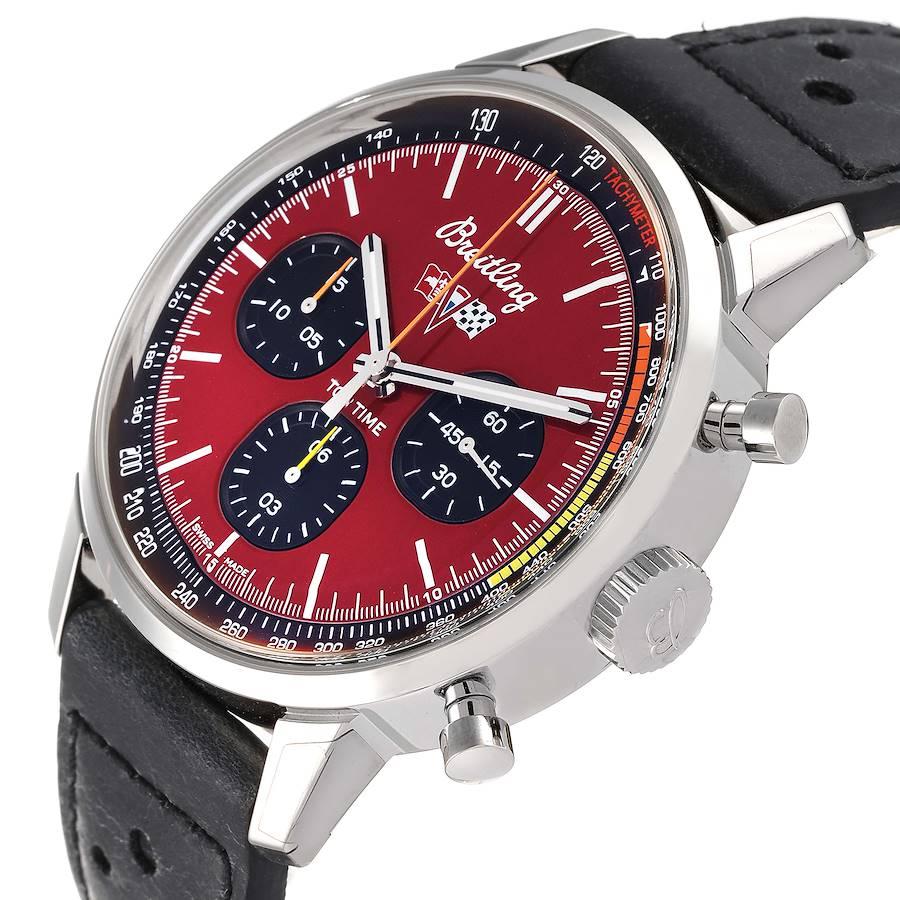 Breitling Top Time Chevrolet Corvette Stahl-Herrenuhr A25310 Box Card im Zustand „Hervorragend“ im Angebot in Atlanta, GA